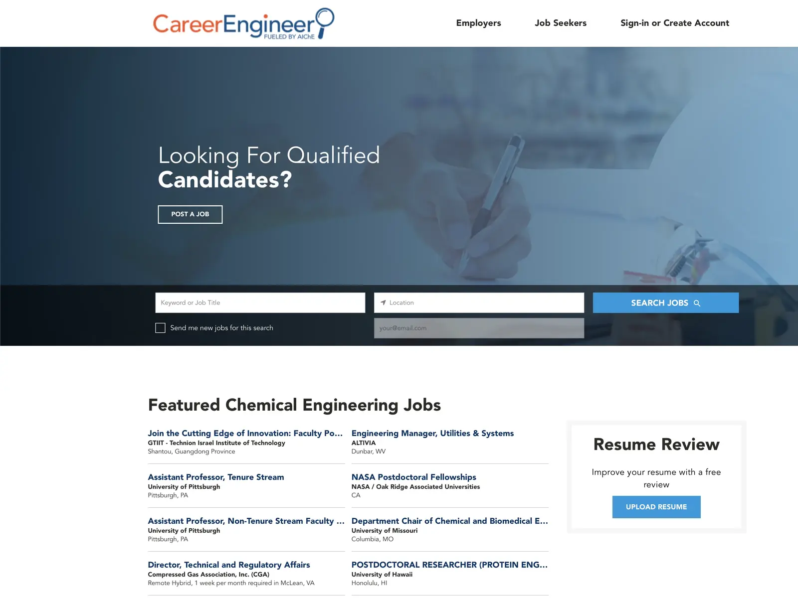 Screenshot of CareerEngineer