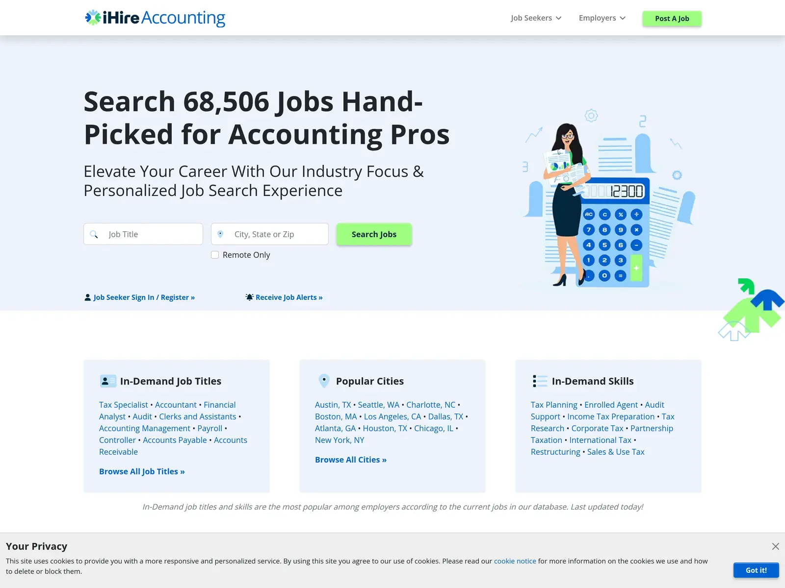 Screenshot of iHireAccounting