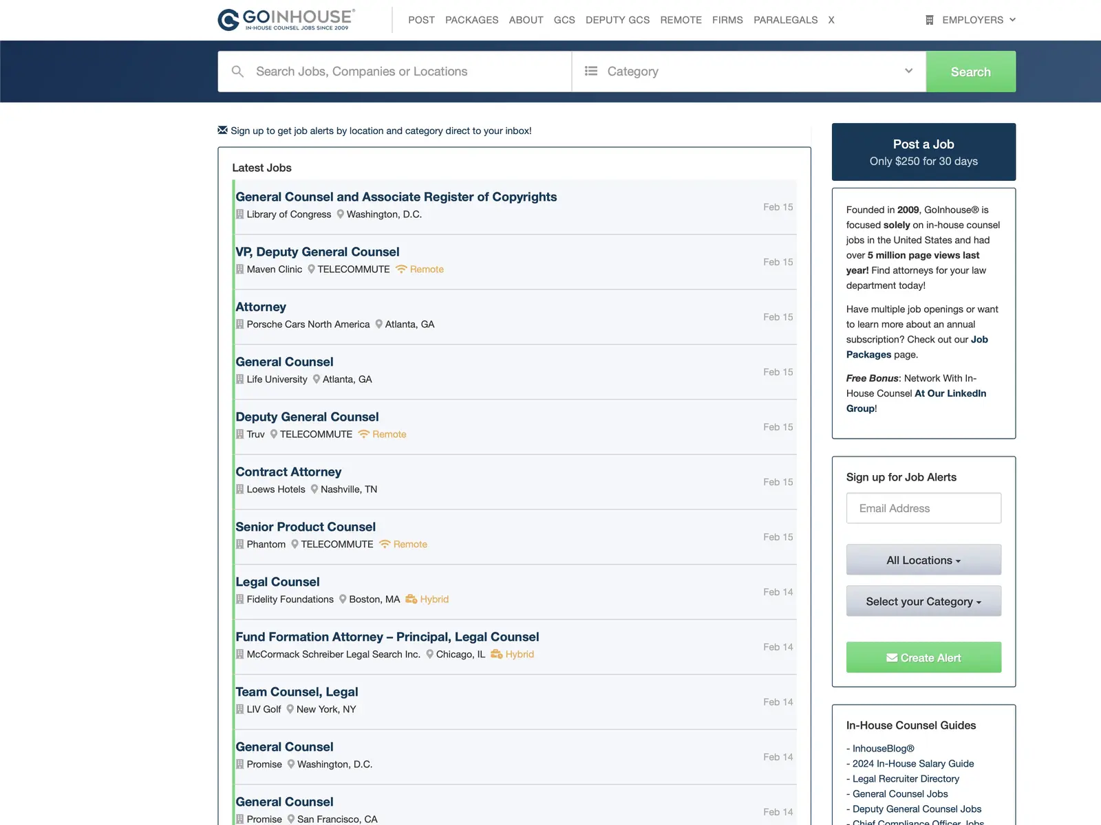 Screenshot of GoInHouse