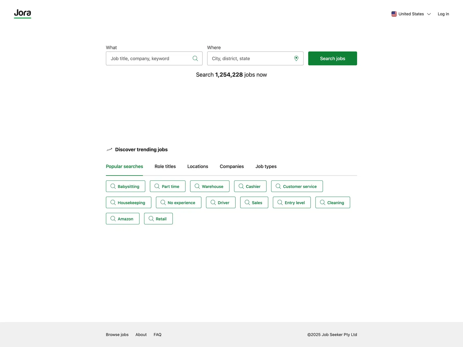 Screenshot of Jora