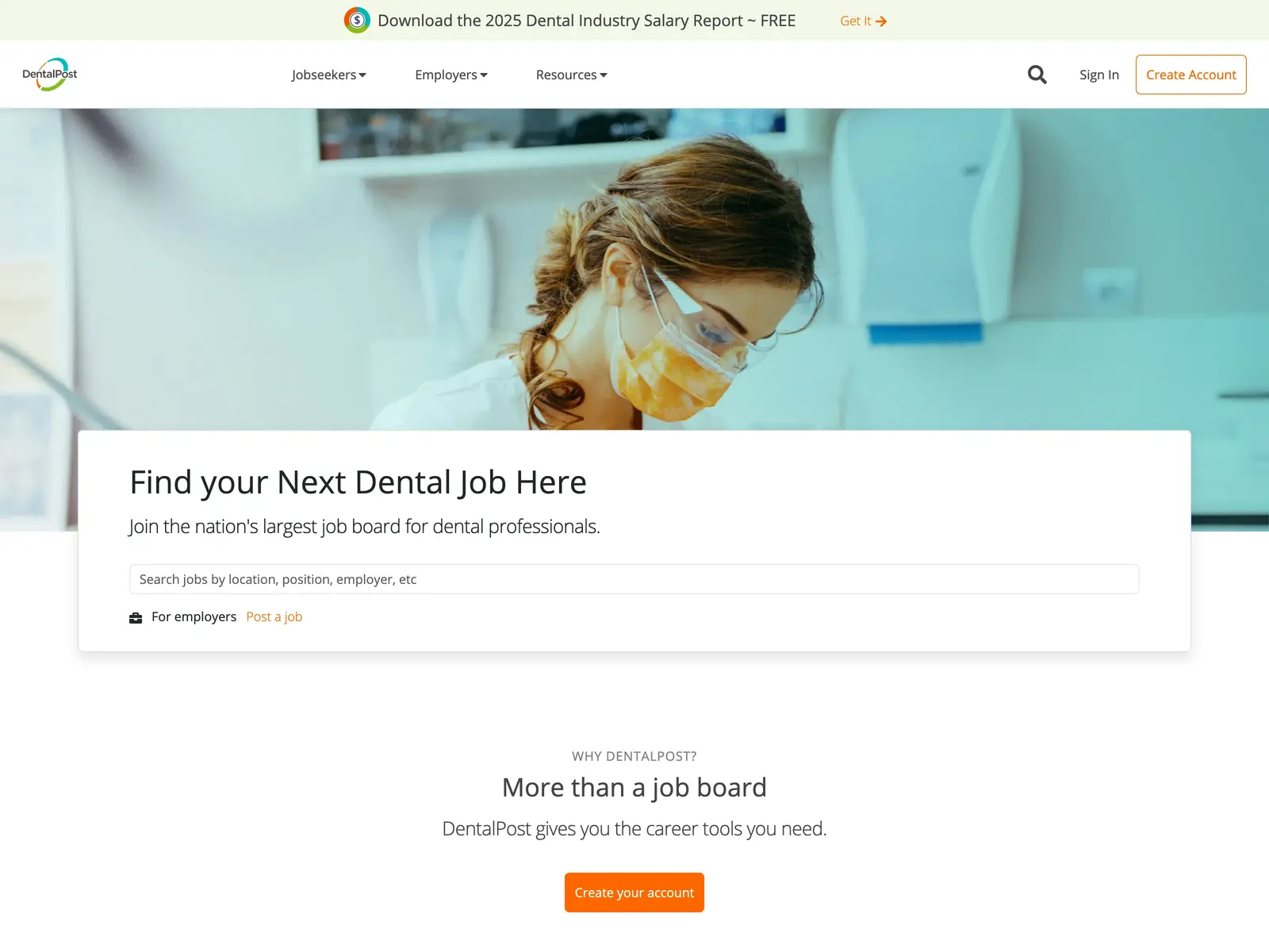 Screenshot of DentalPost