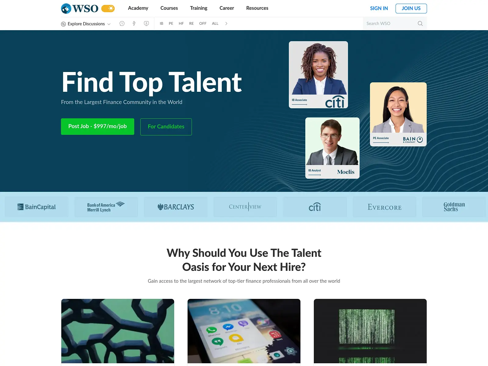 Screenshot of The Talent Oasis