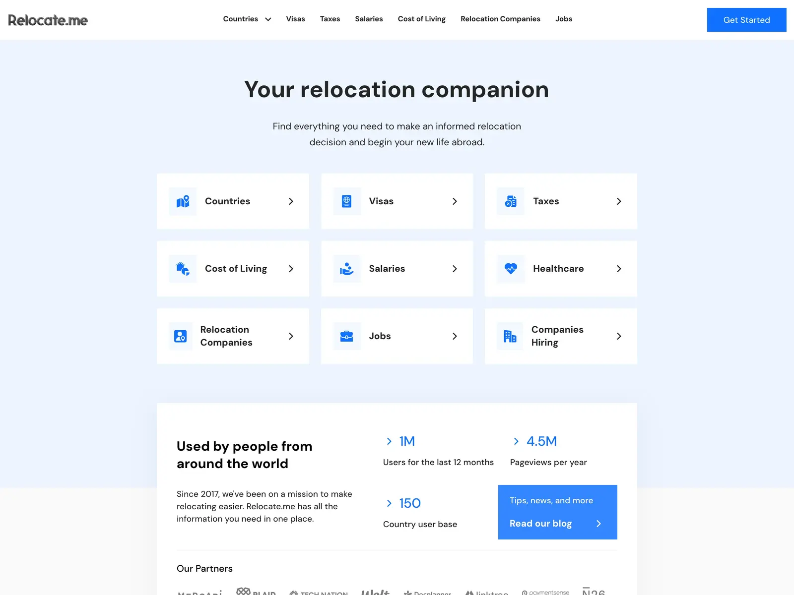 Screenshot of Relocate.me