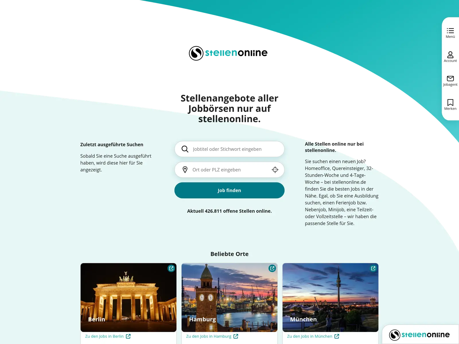 Screenshot of stellenonline.de