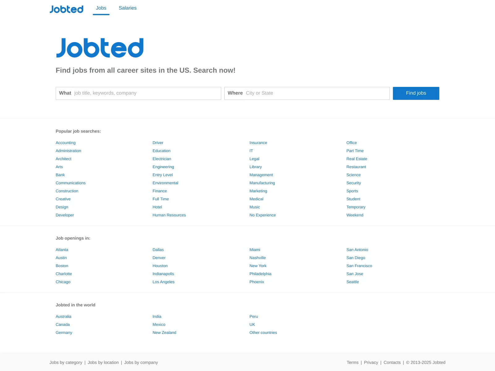 Screenshot of Jobted