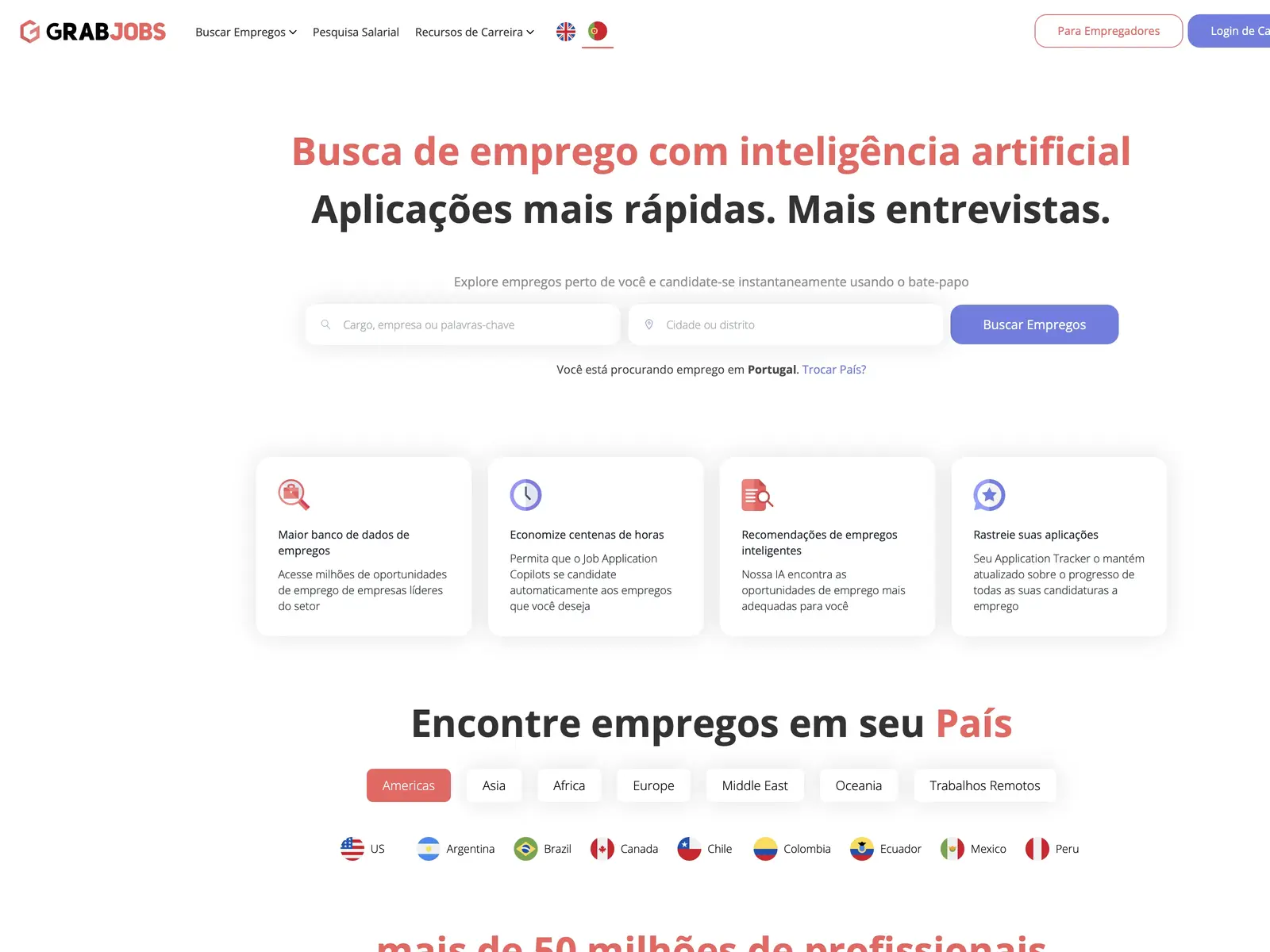 Screenshot of GrabJobs