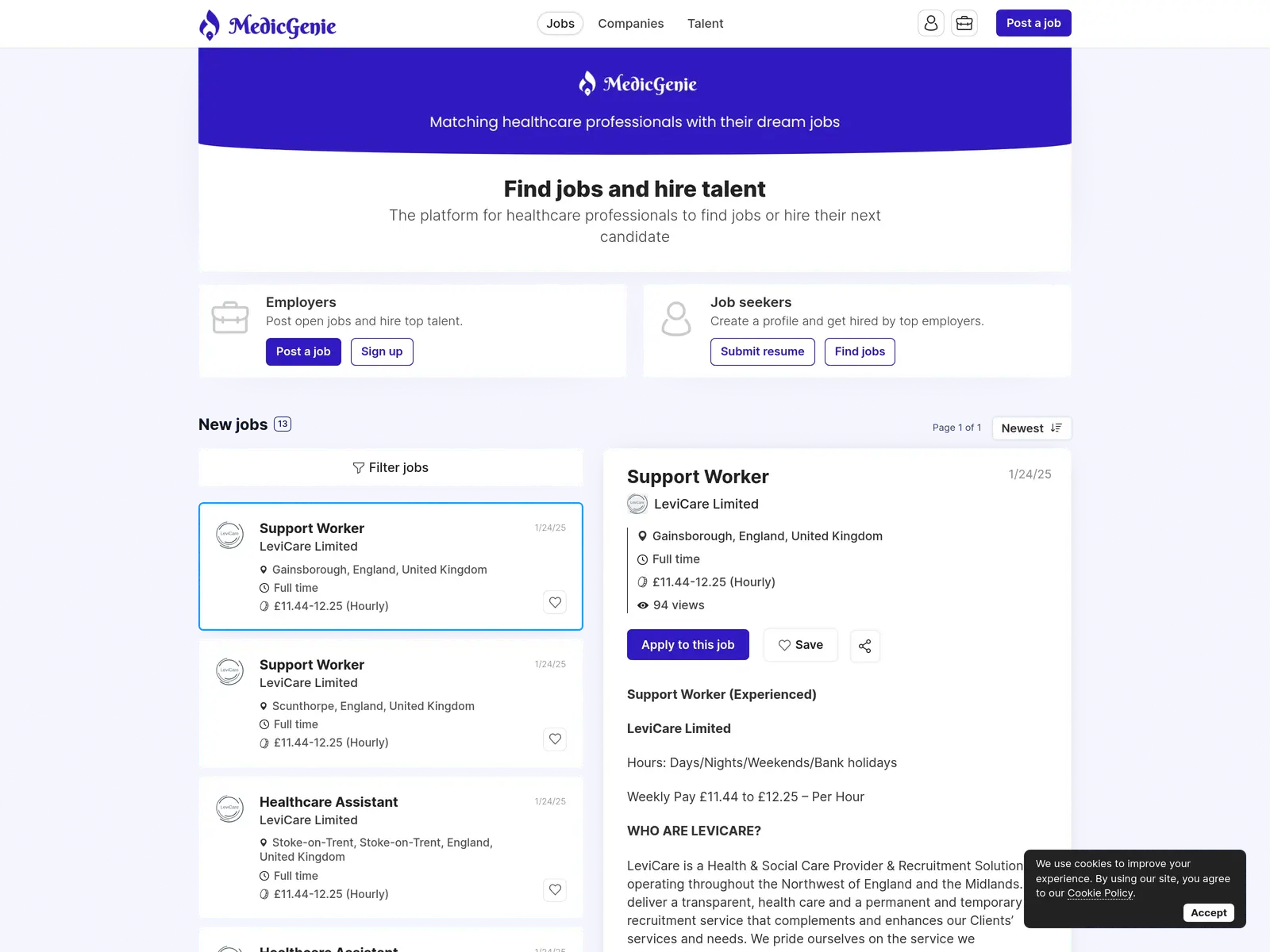 Screenshot of MedicGenie