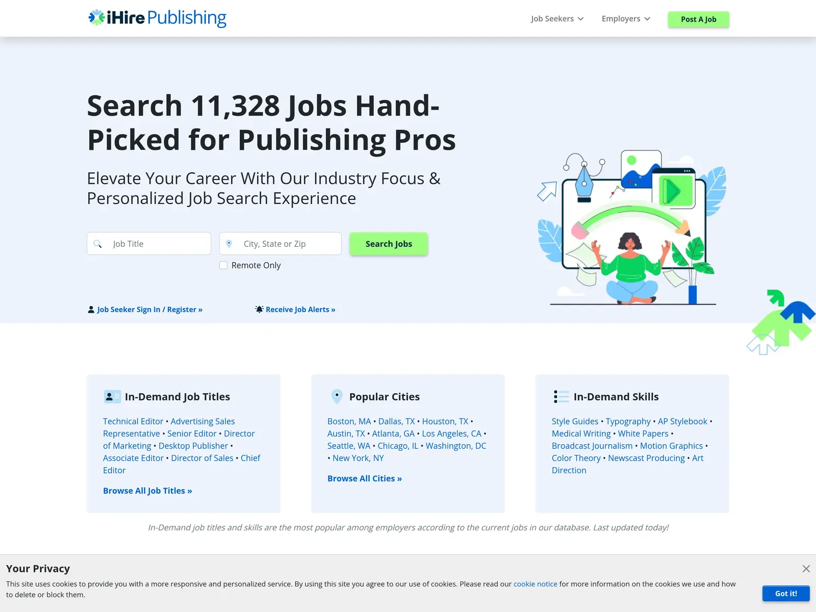 Screenshot of iHirePublishing