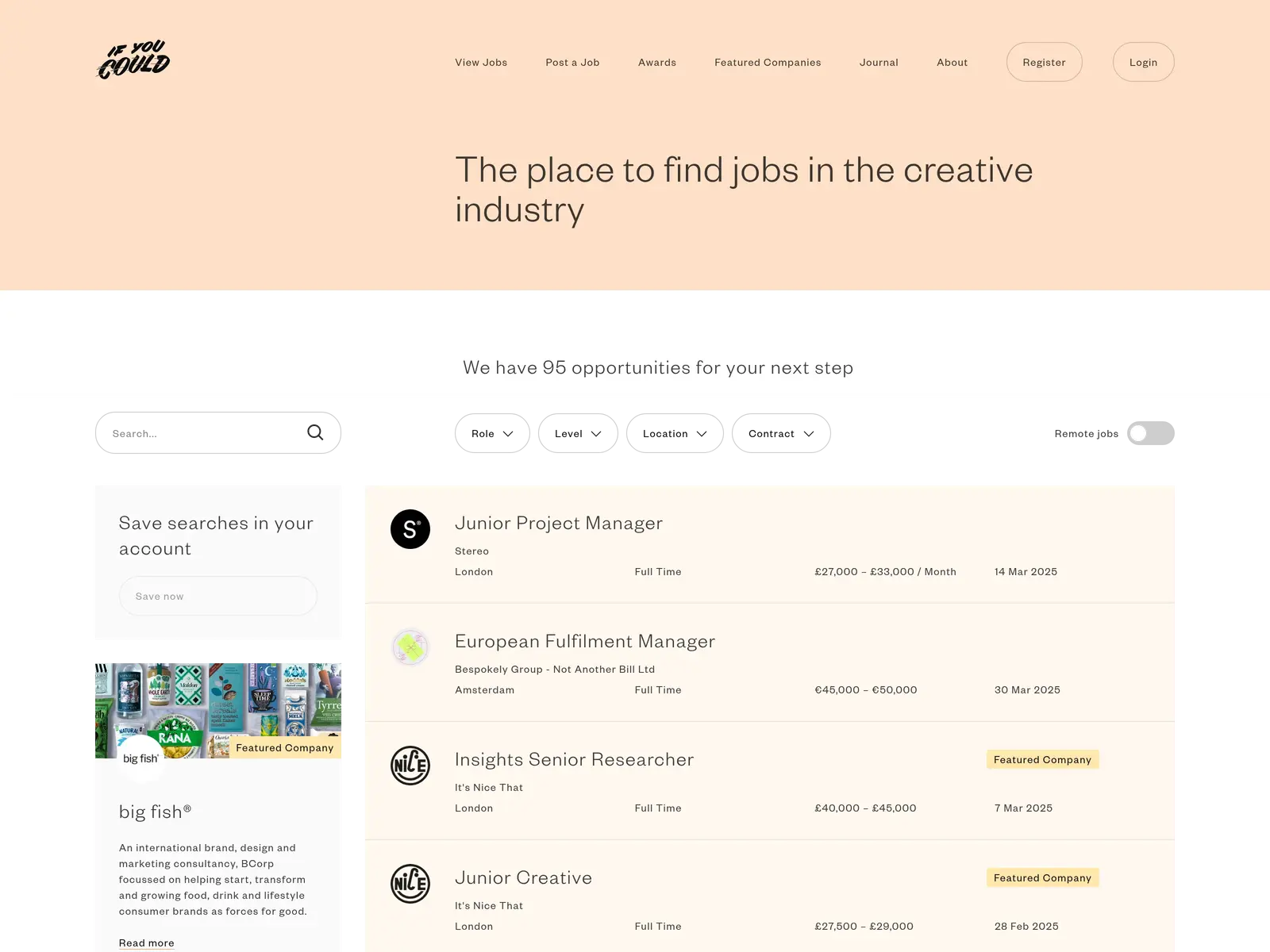 Screenshot of If You Could Jobs