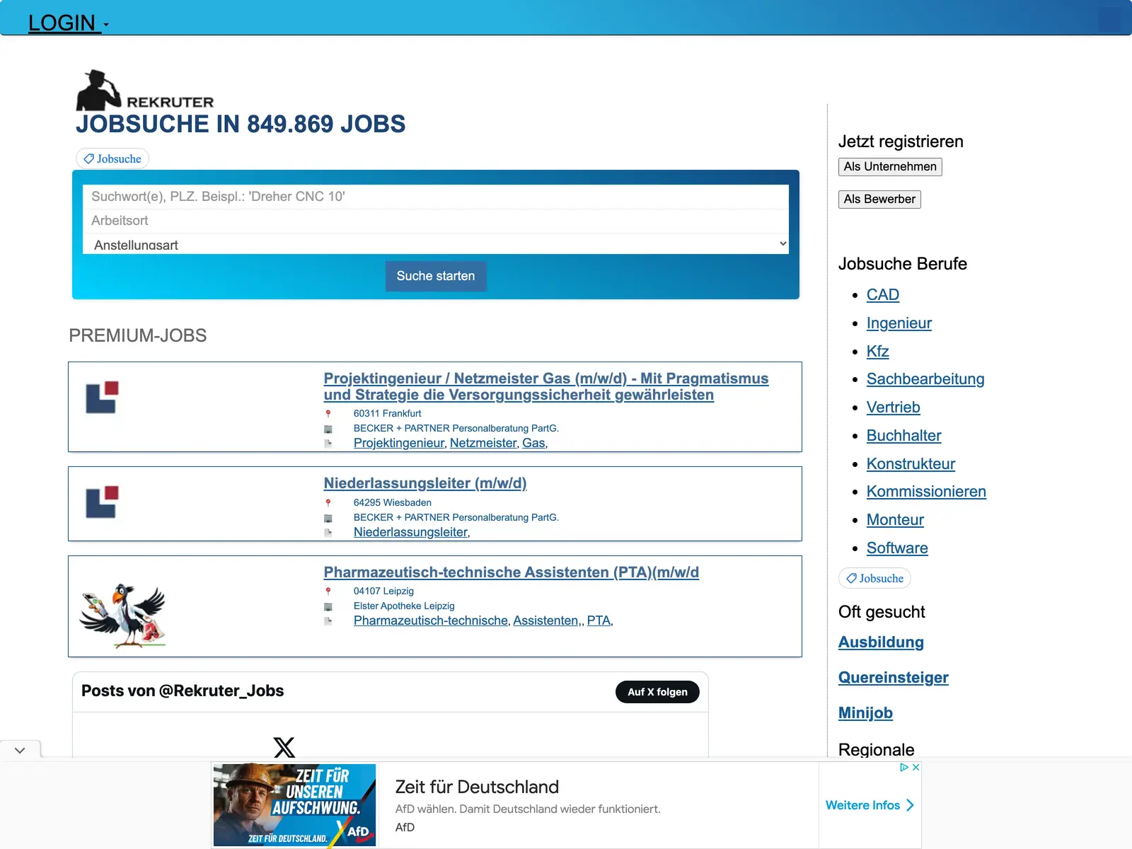 Screenshot of Rekruter