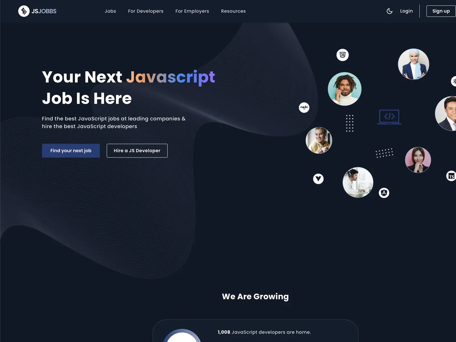 Screenshot of JsJobbs