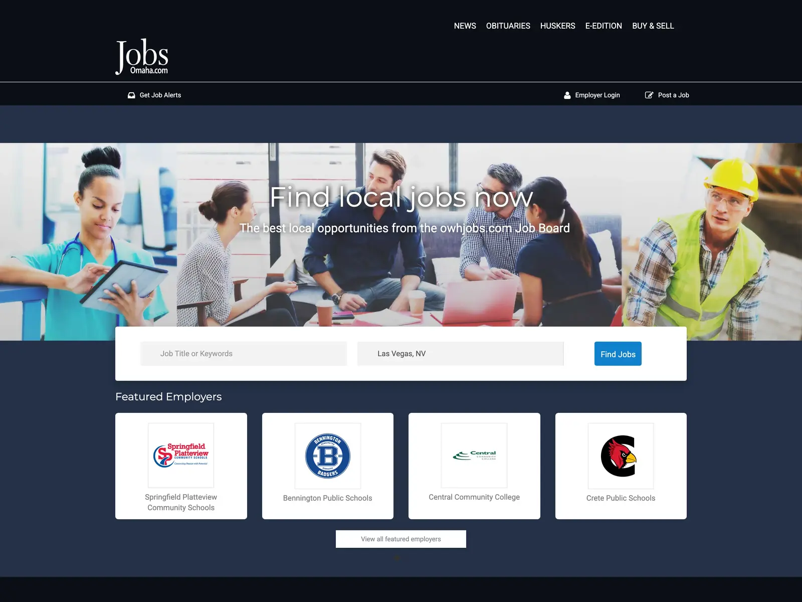 Screenshot of Omaha.com Jobs