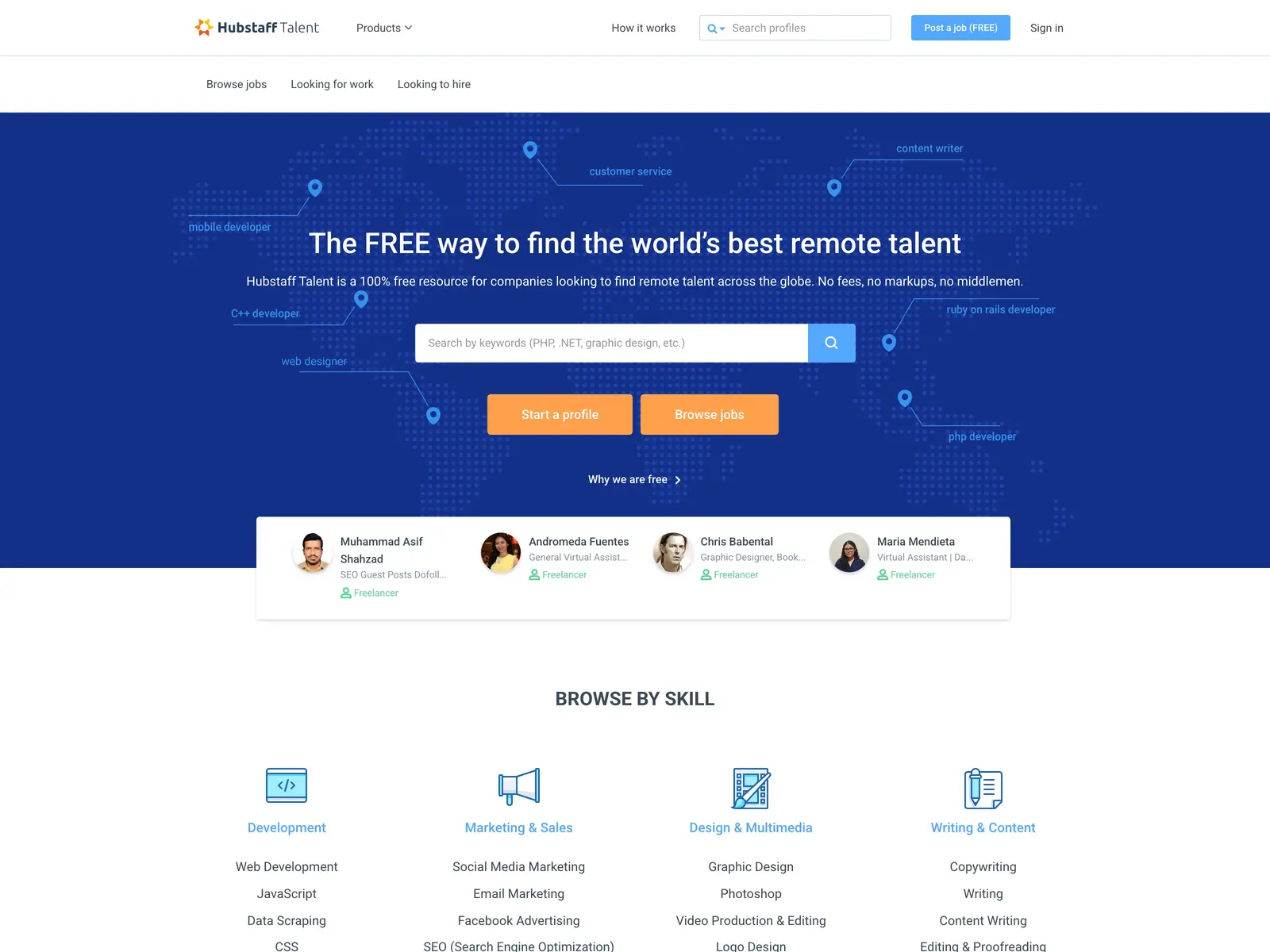 Screenshot of Hubstaff Talent