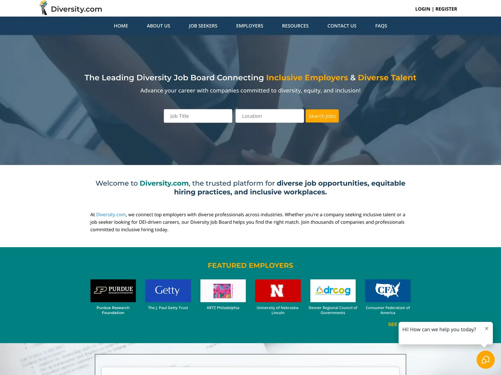 Screenshot of Diversity.com