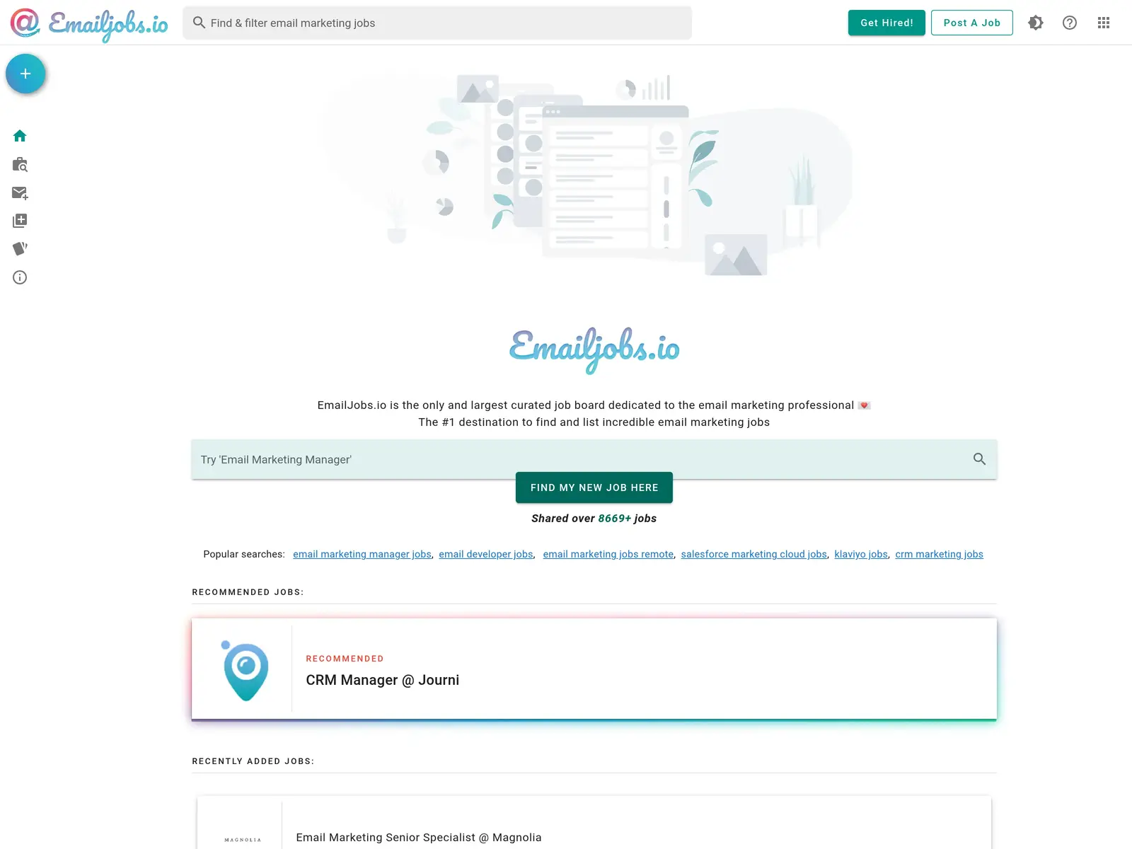 Screenshot of EmailJobs.io
