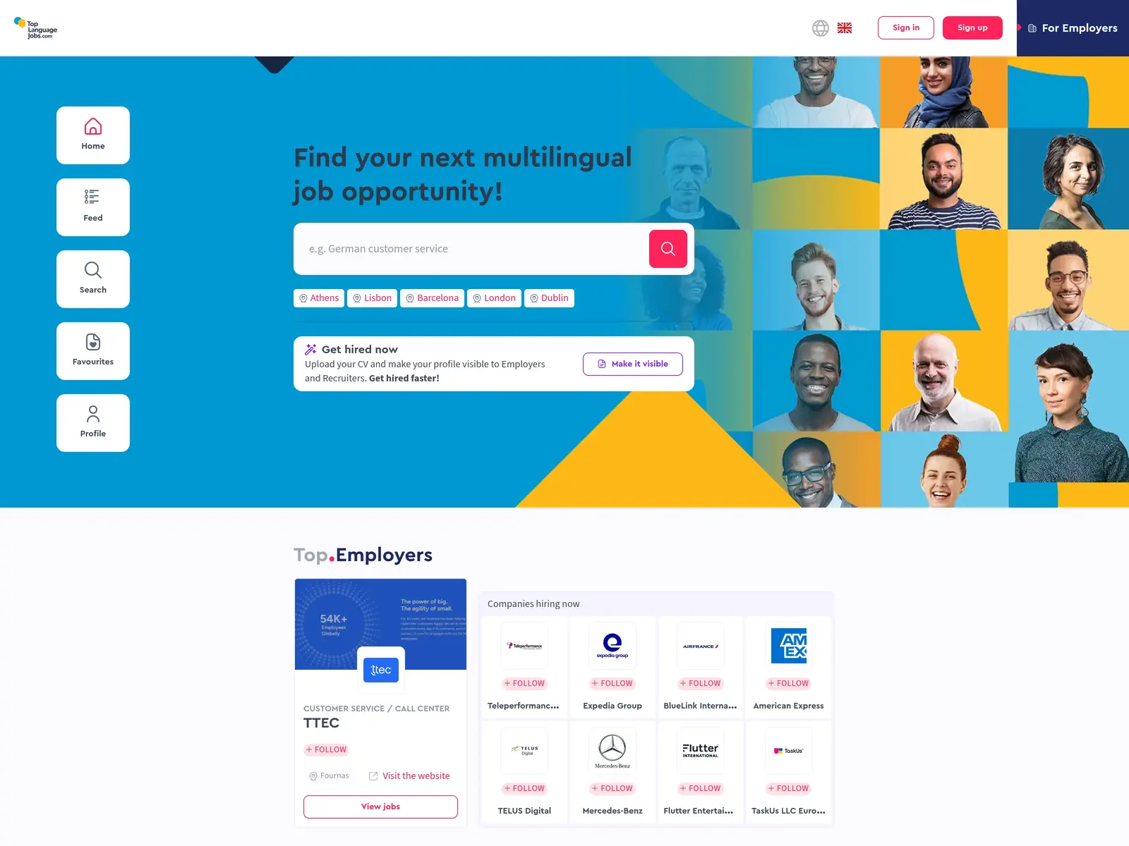 Screenshot of TopLanguageJobs