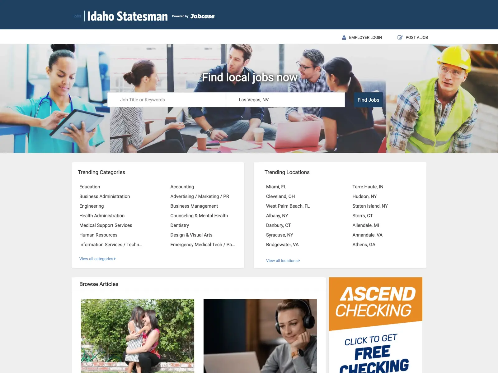Screenshot of Idaho Statesman