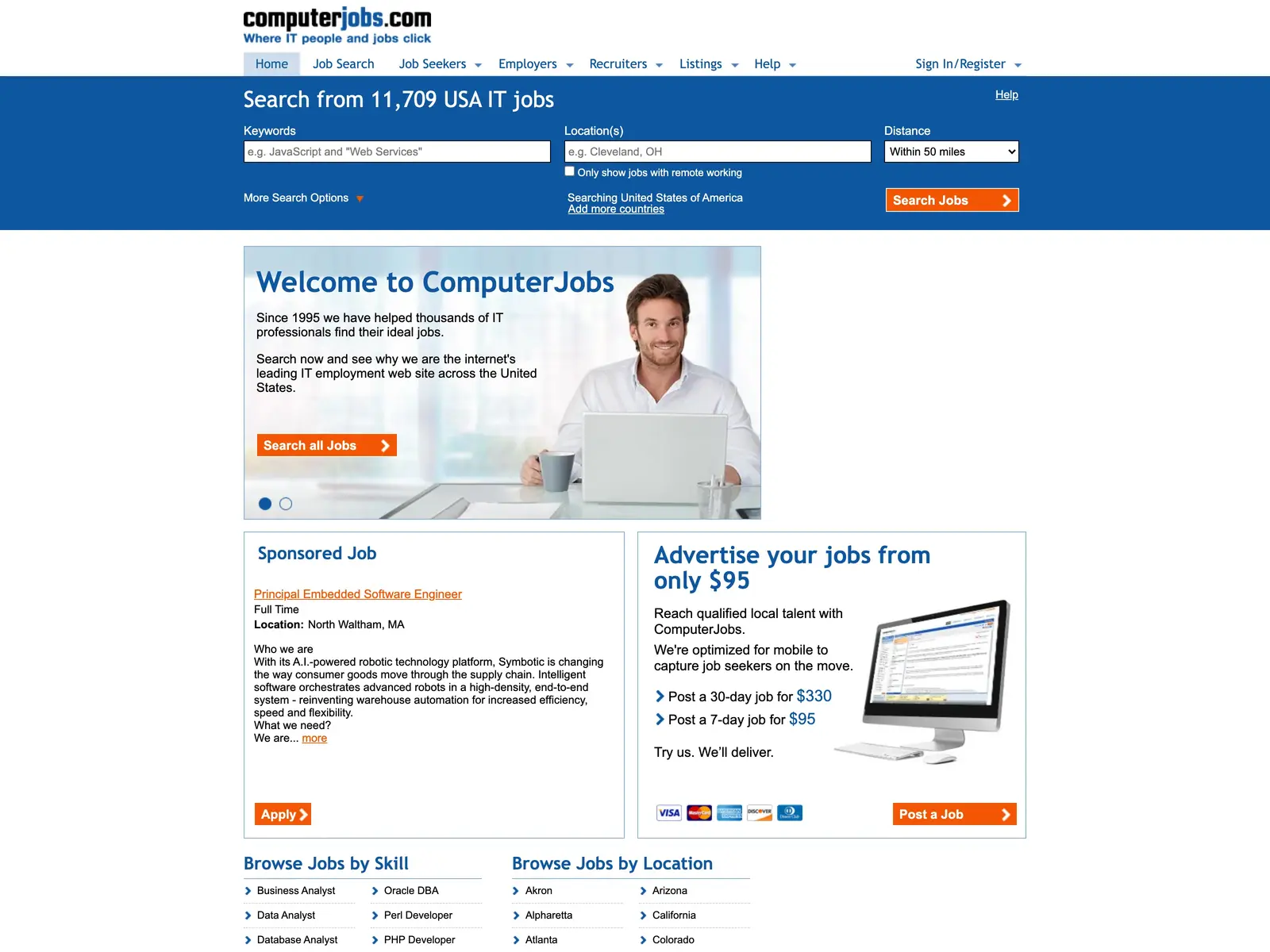 Screenshot of ComputerJobs