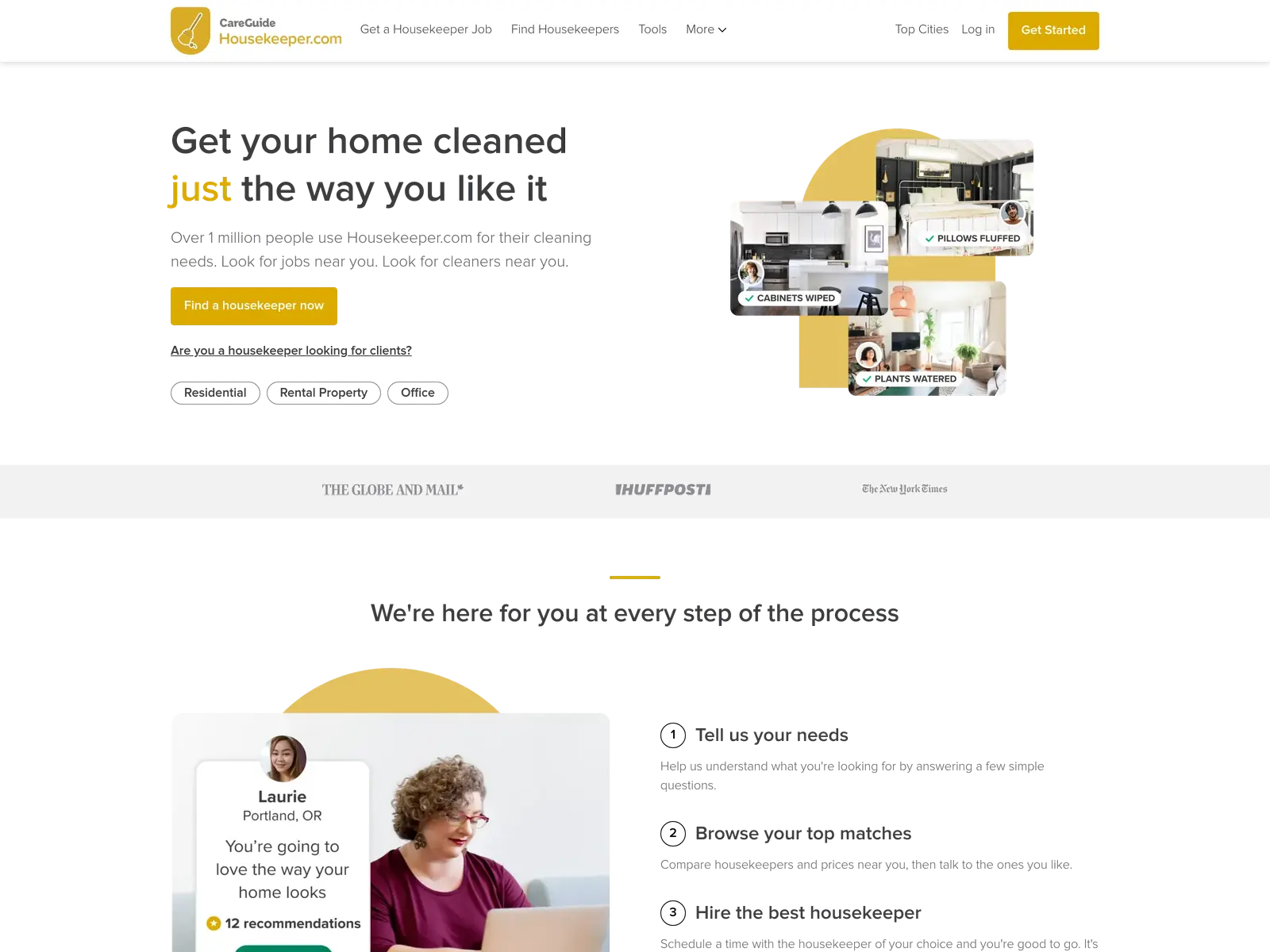 Screenshot of Housekeeper.com