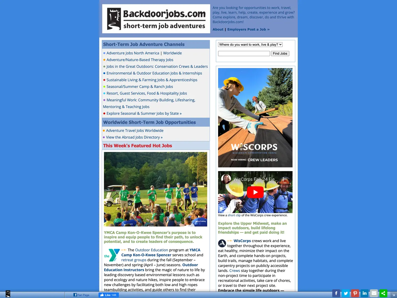 Screenshot of Backdoorjobs.com