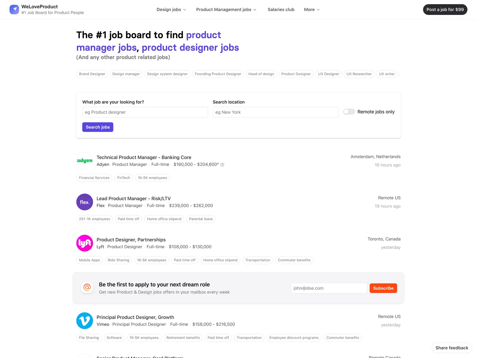Screenshot of WeloveProduct
