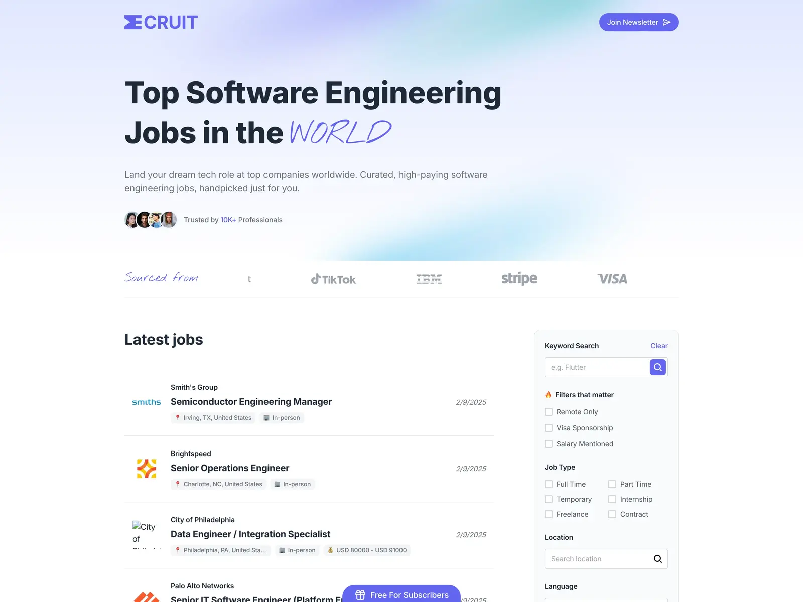 Screenshot of Mecruit