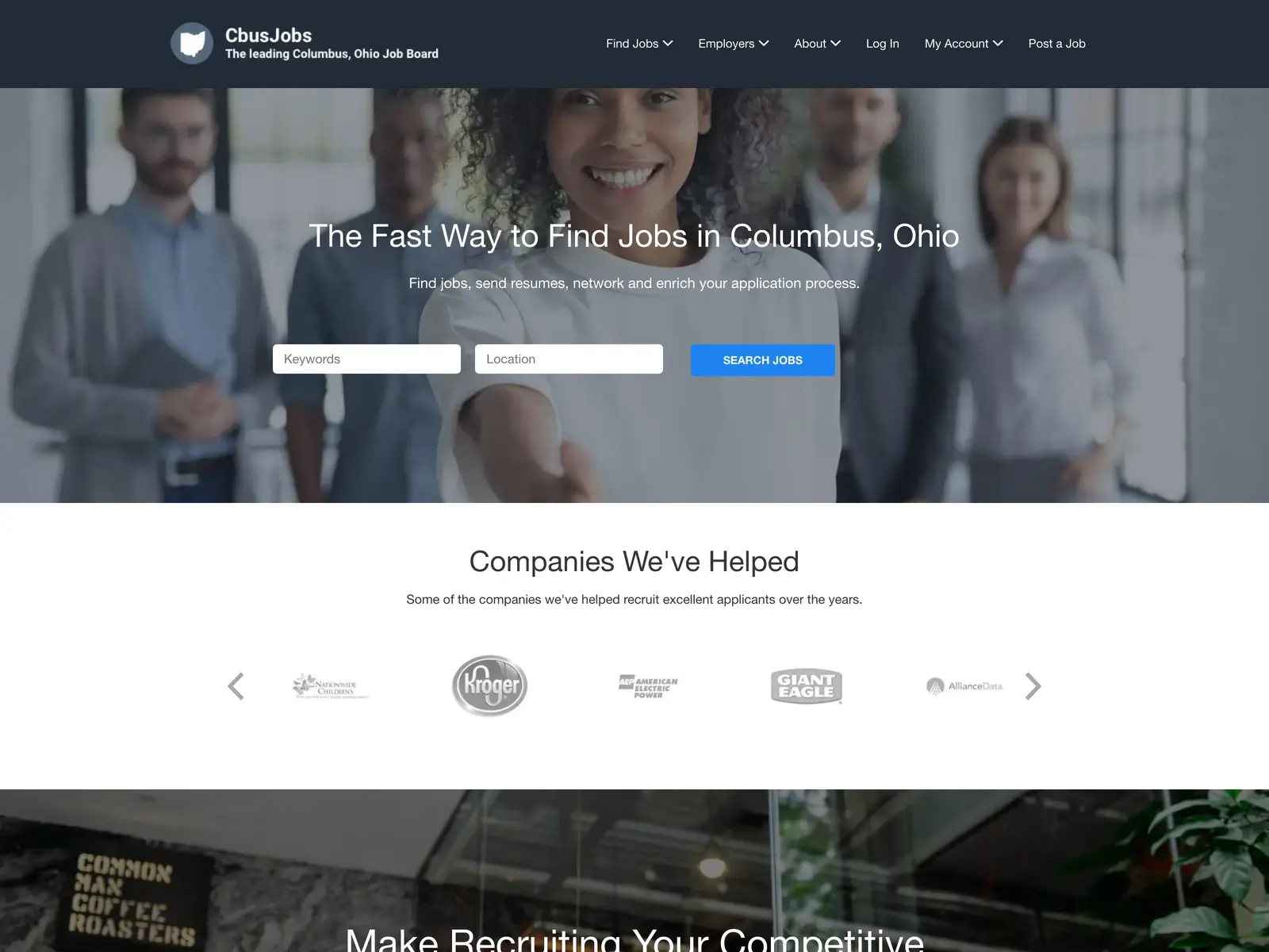 Screenshot of CbusJobs