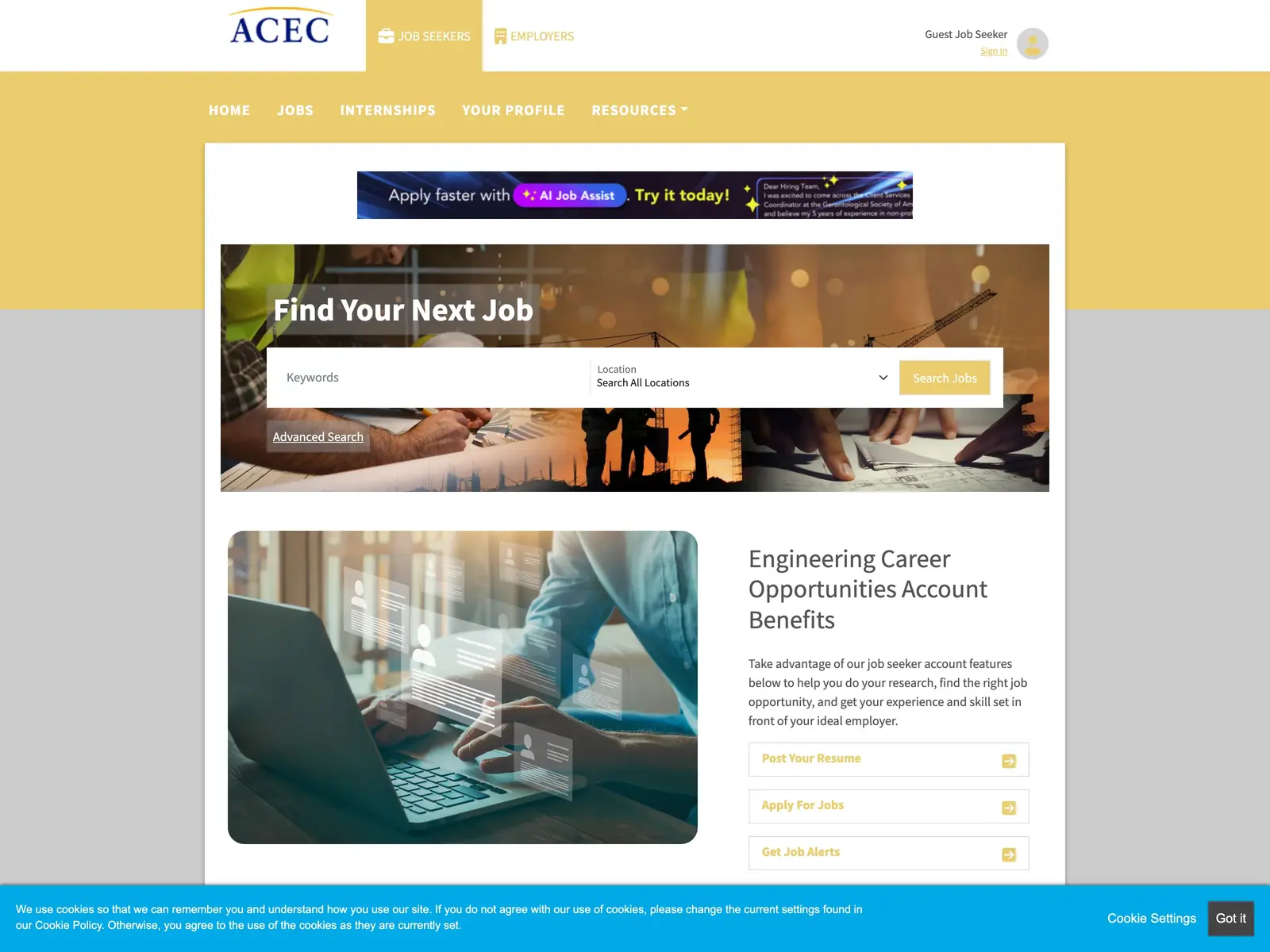Screenshot of American Council of Engineering Companies (ACEC)