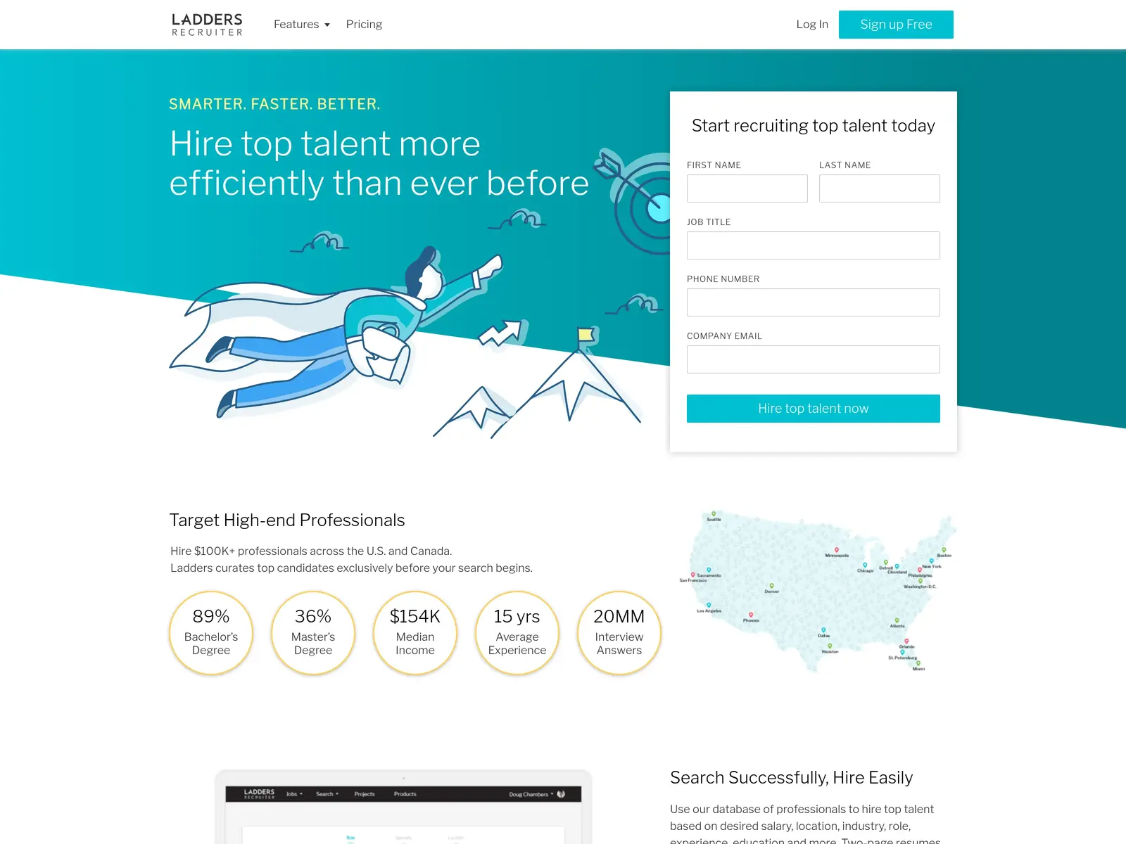 Screenshot of Ladders Recruiter