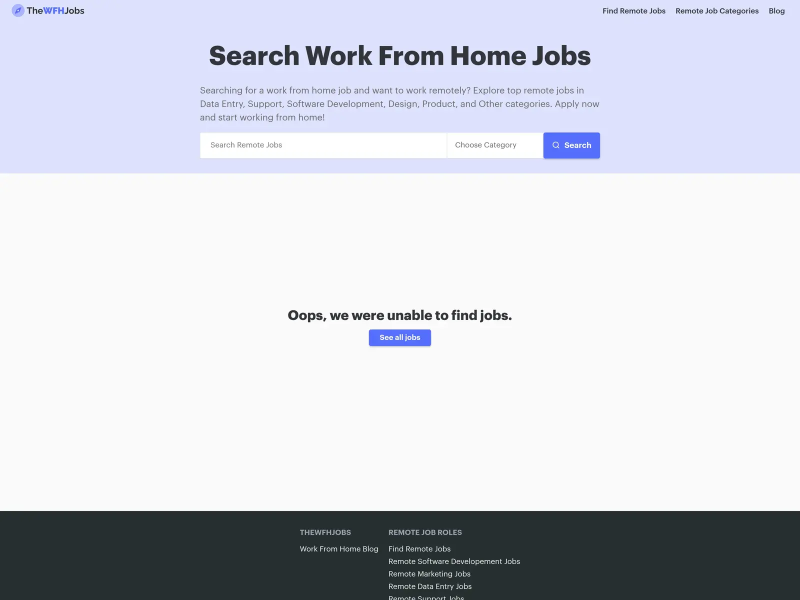 Screenshot of TheWFHJobs