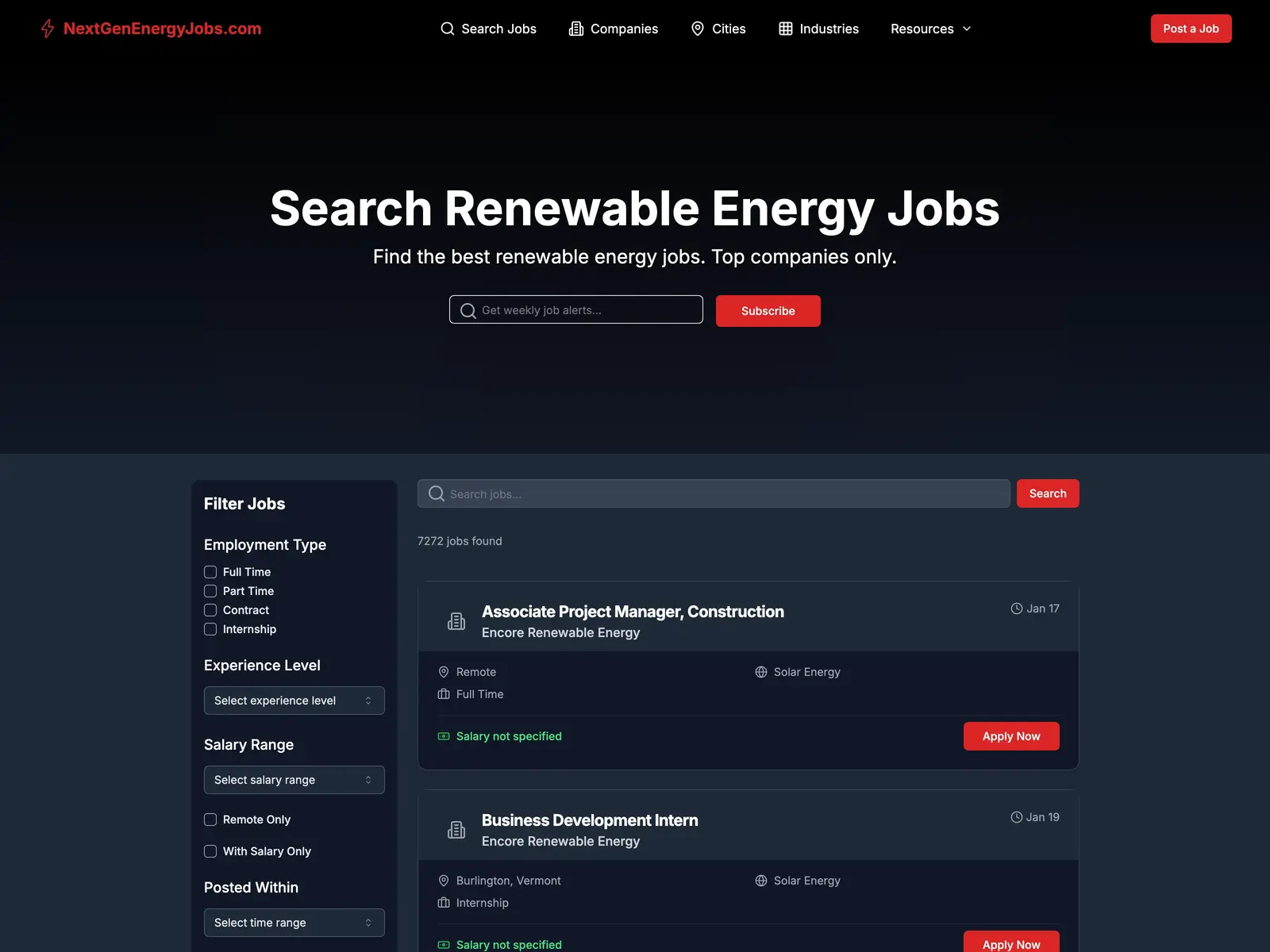 Screenshot of NextGenEnergyJobs