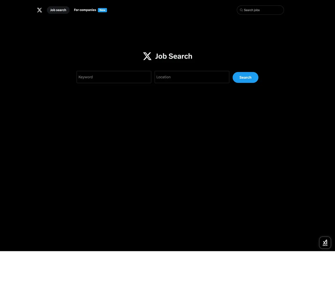 Screenshot of X