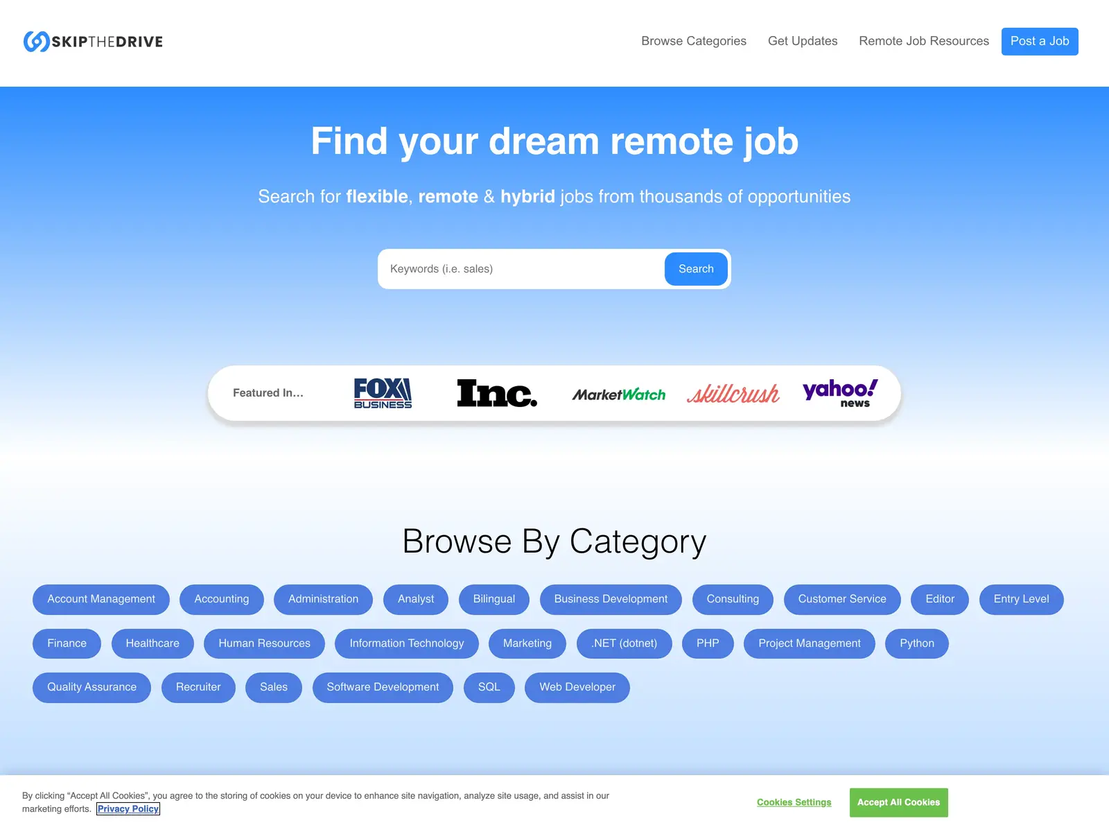 Screenshot of SkipTheDrive