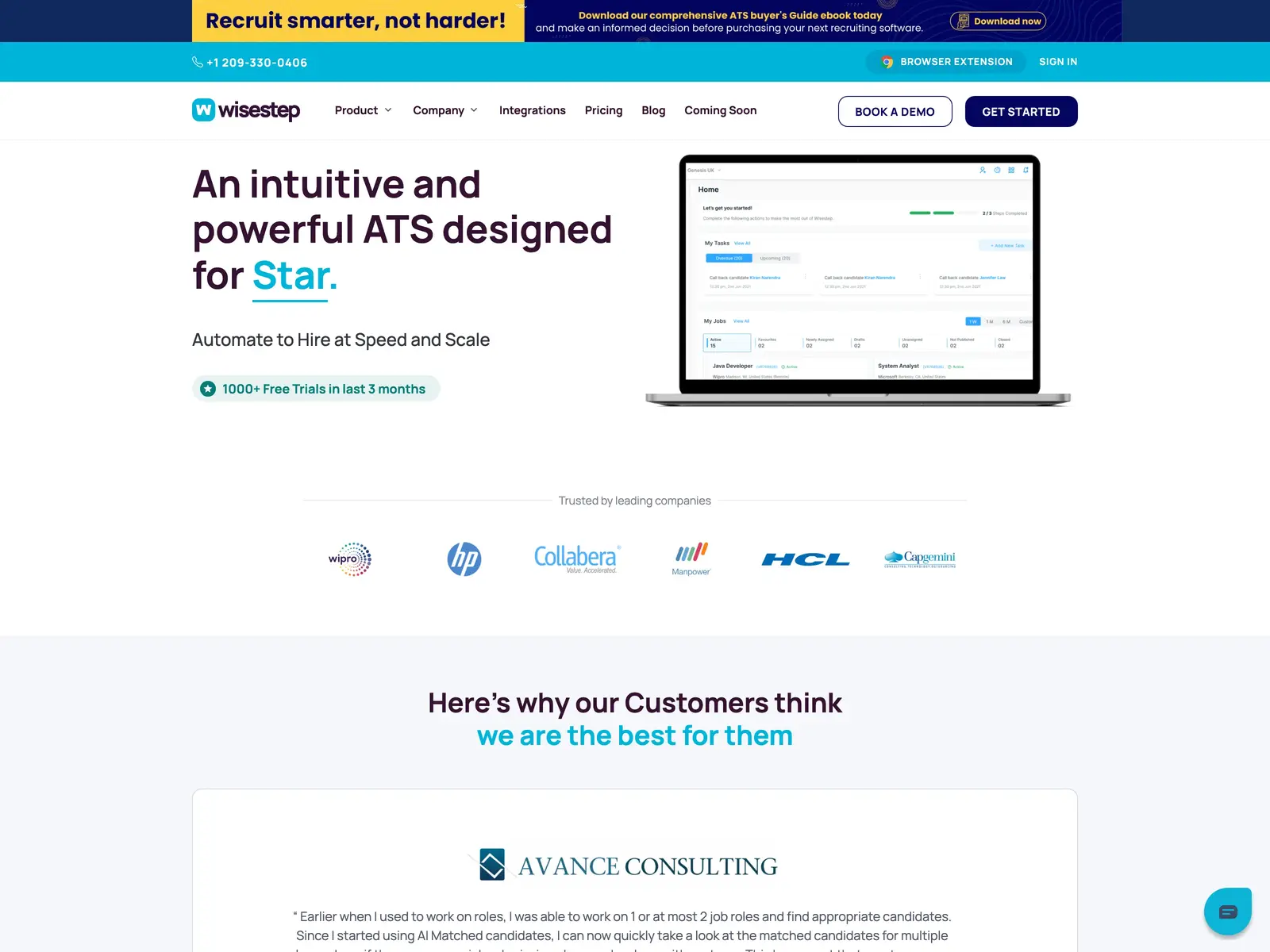 Screenshot of Wisestep