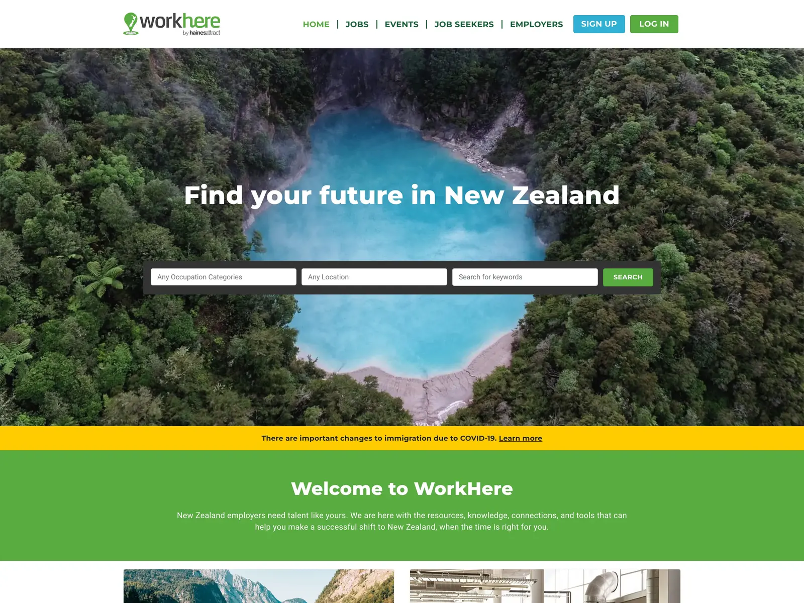 Screenshot of WorkHere