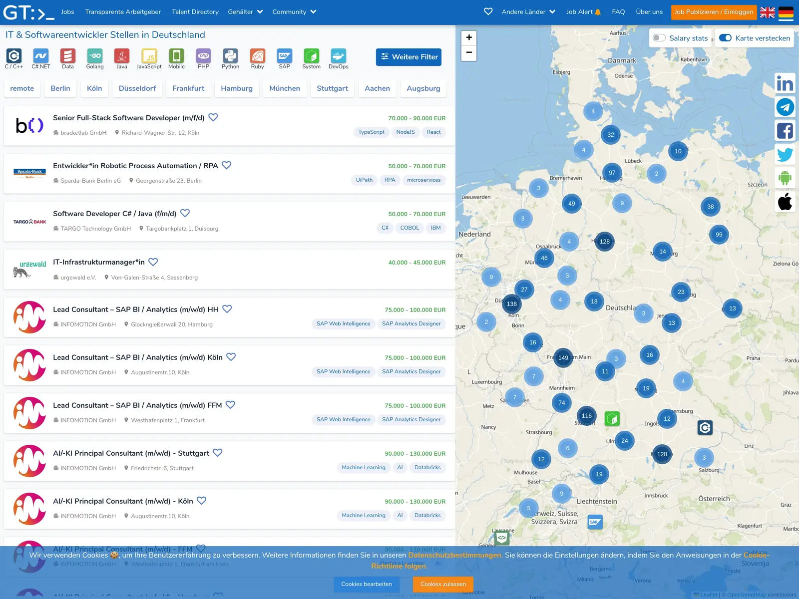 Screenshot of GermanTechJobs