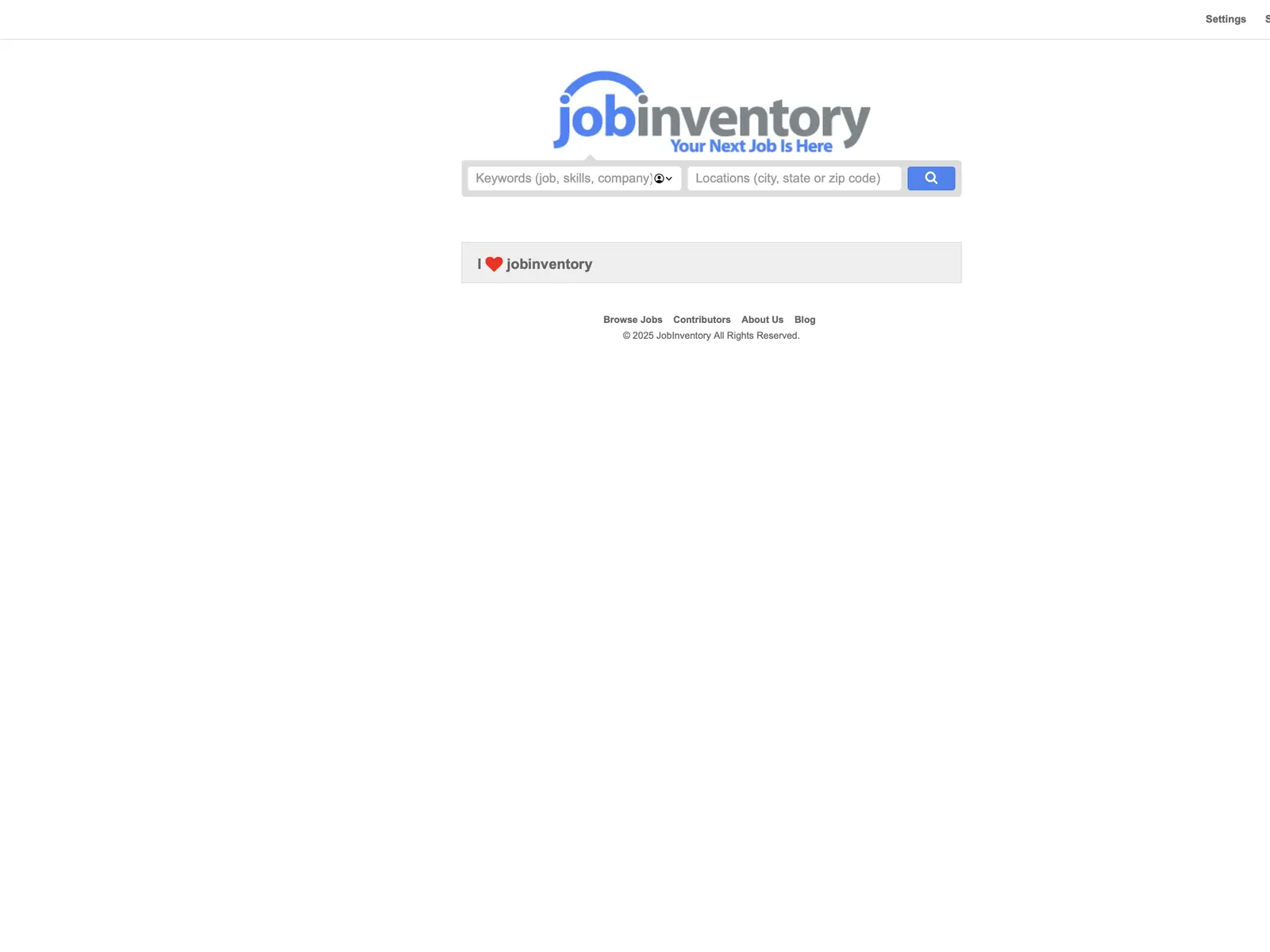 Screenshot of JobInventory