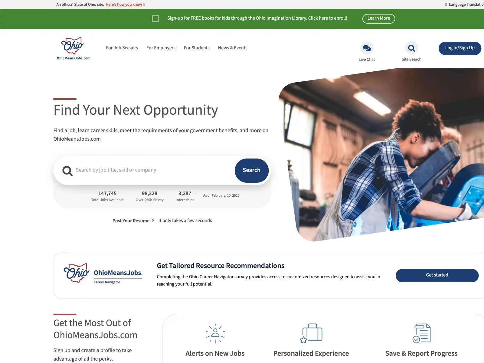 Screenshot of OhioMeansJobs