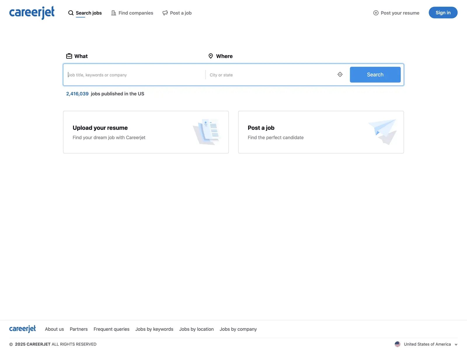 Screenshot of Careerjet