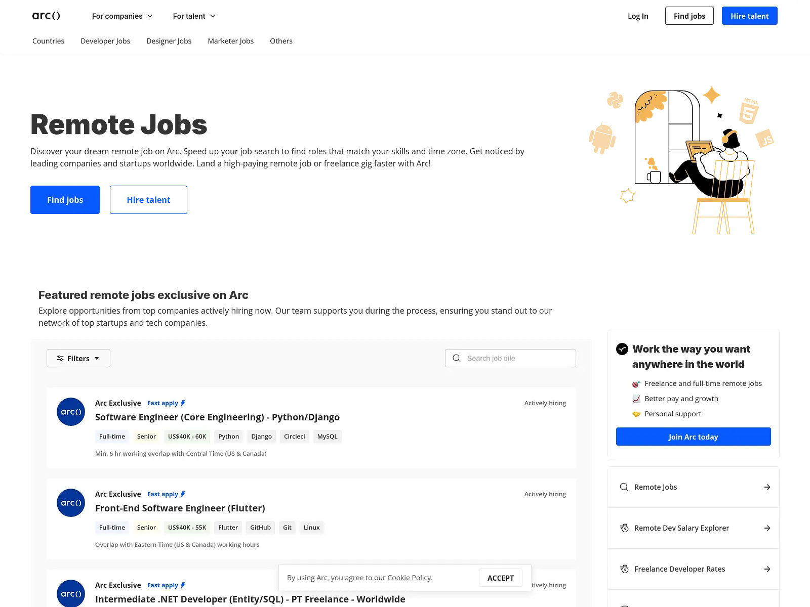 Screenshot of Arc