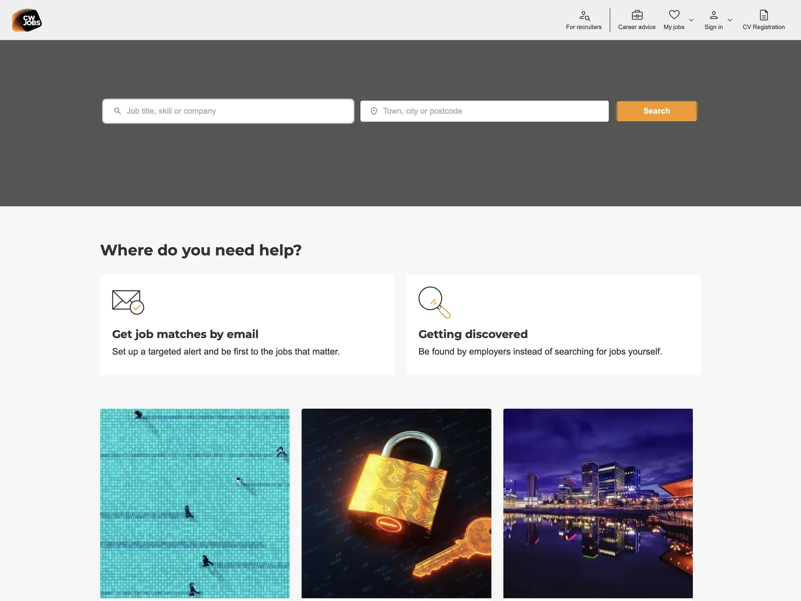 Screenshot of CWJobs