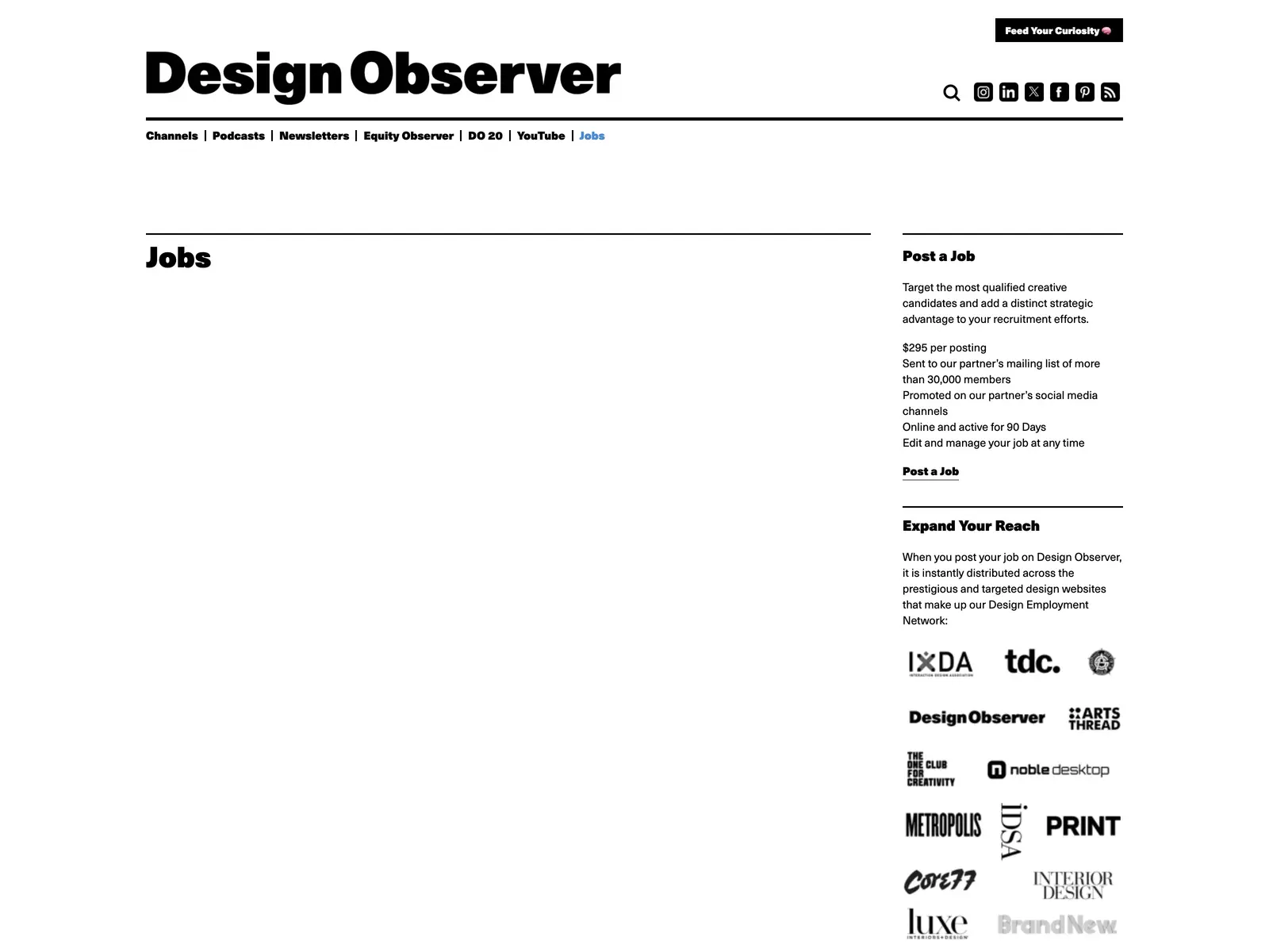 Screenshot of Design Observer