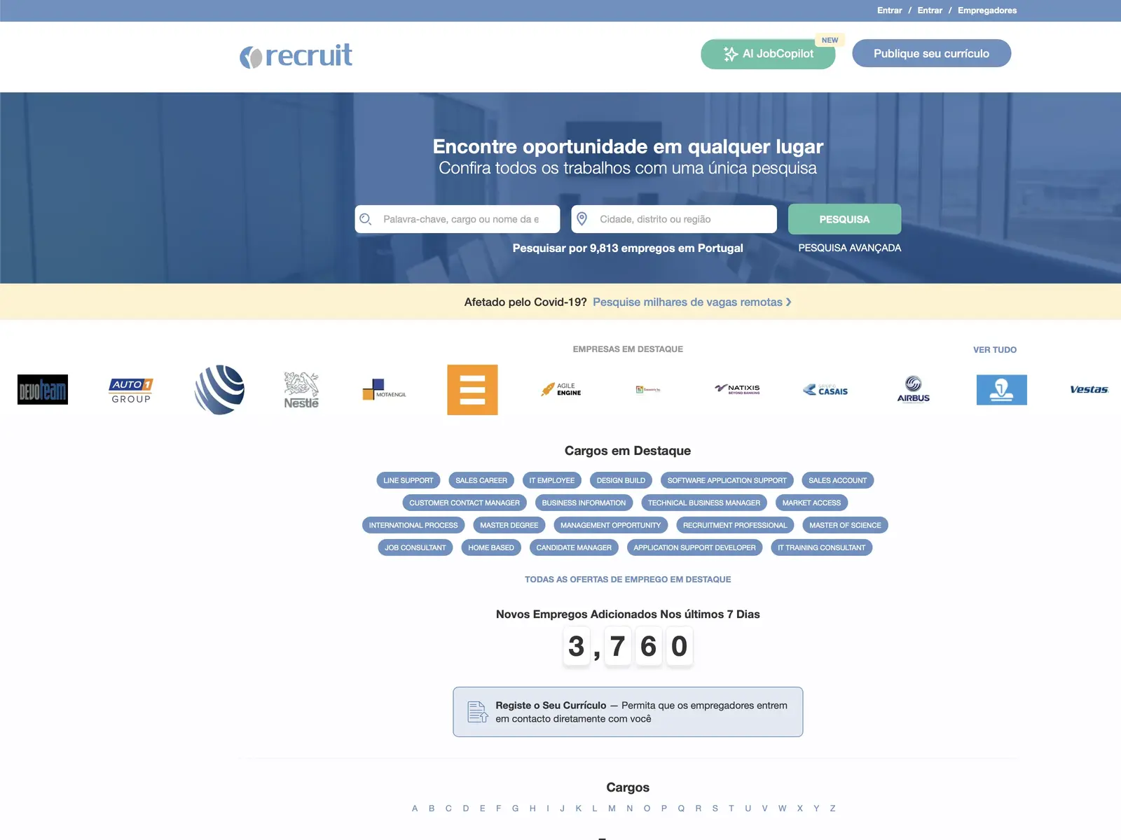 Screenshot of Recruit.net