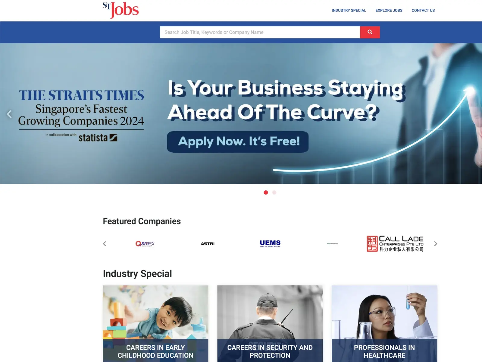 Screenshot of STJobs