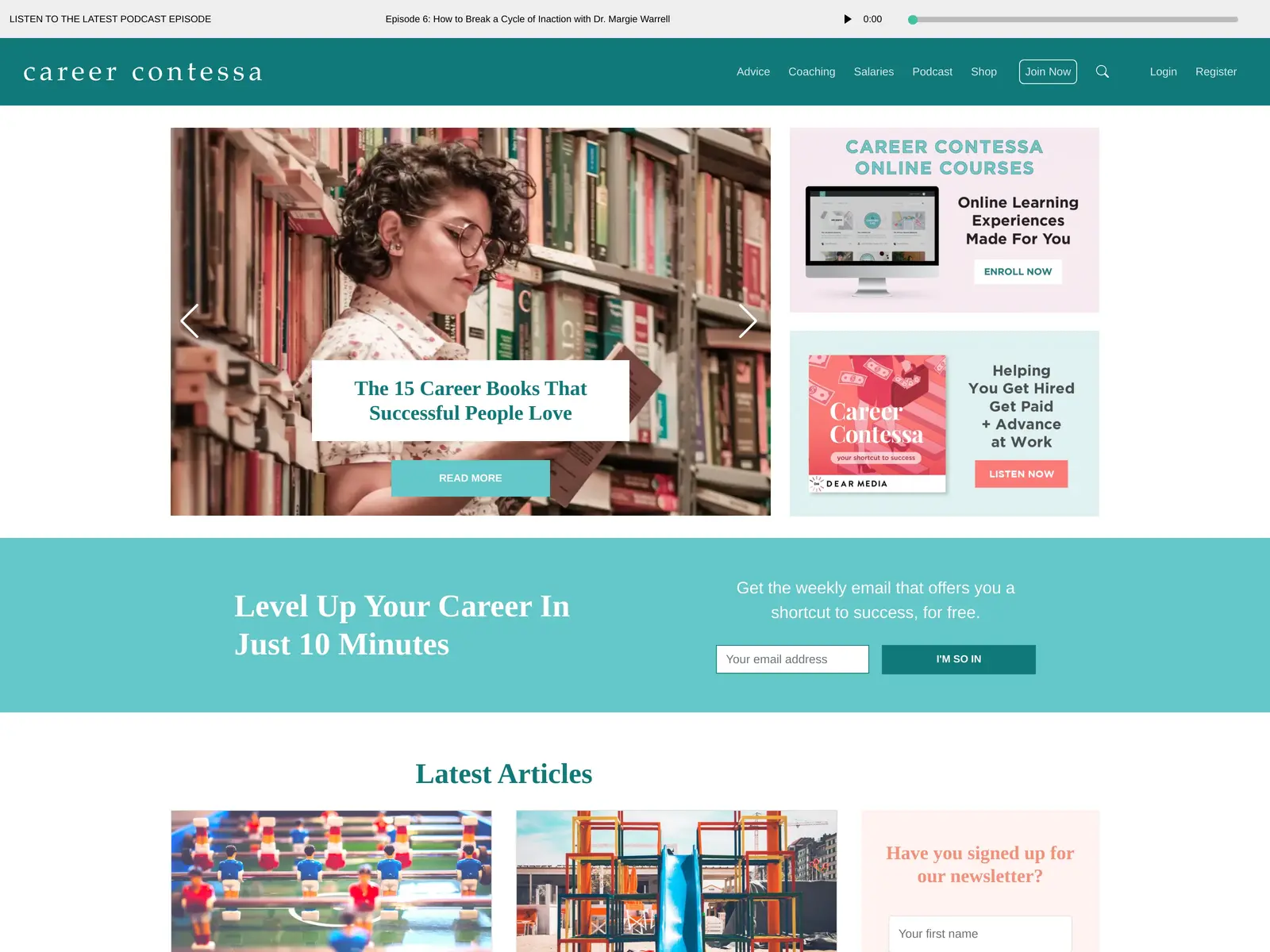 Screenshot of Career Contessa