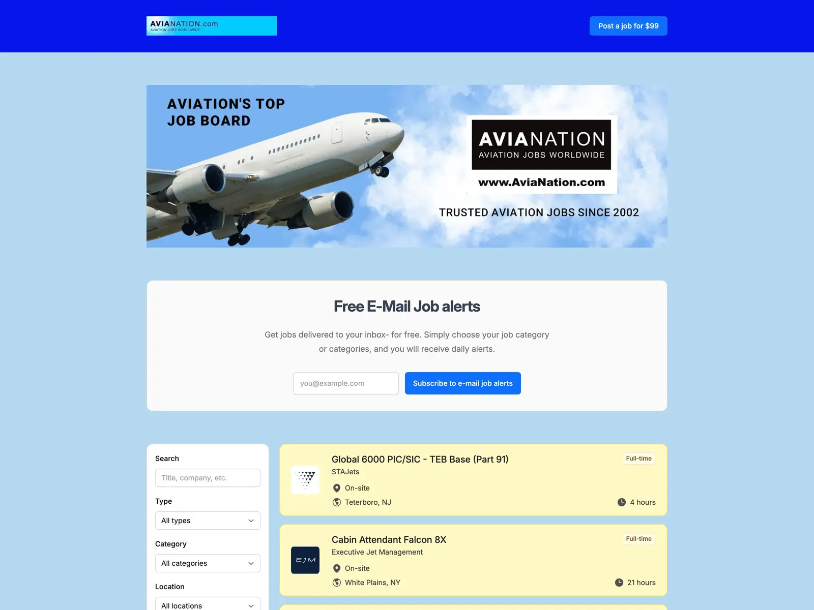 Screenshot of AviaNation