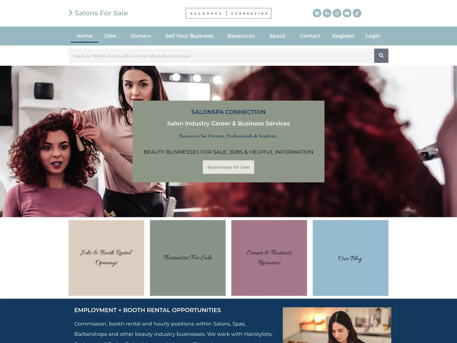 Screenshot of Salonspa Connection
