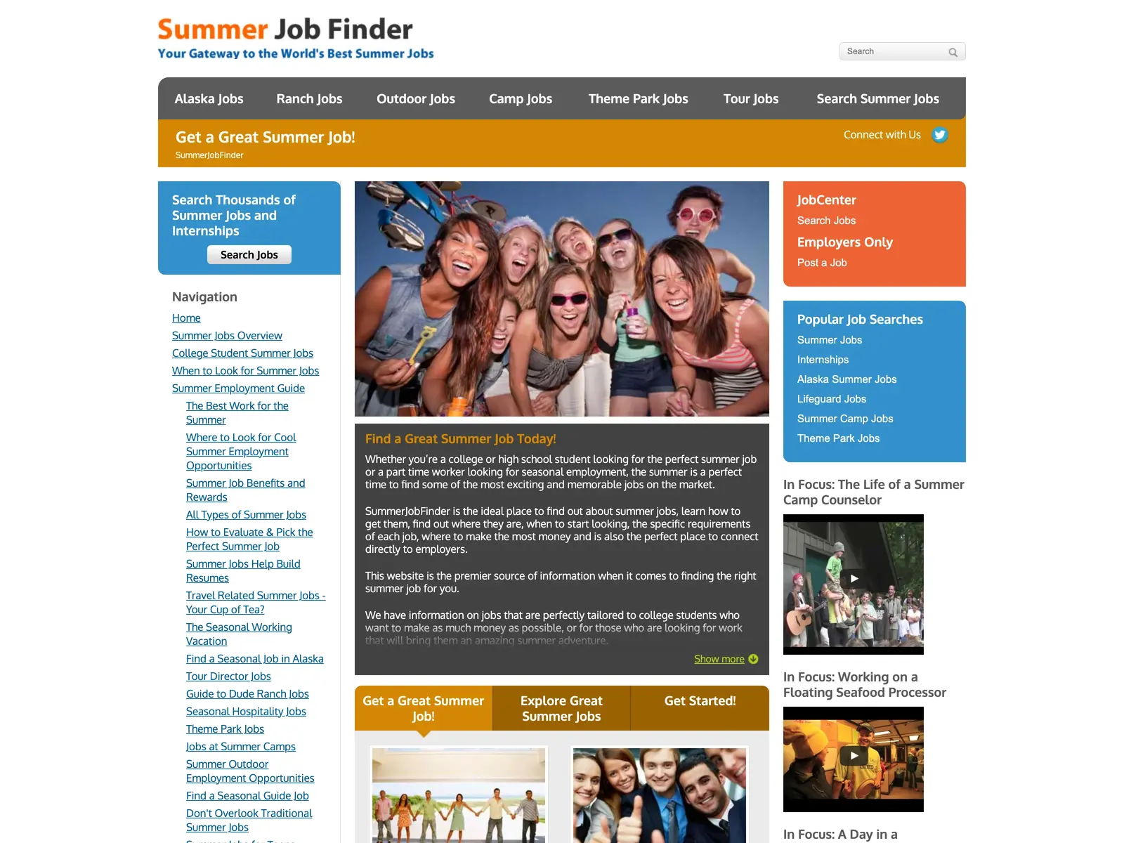 Screenshot of Summer Job Finder
