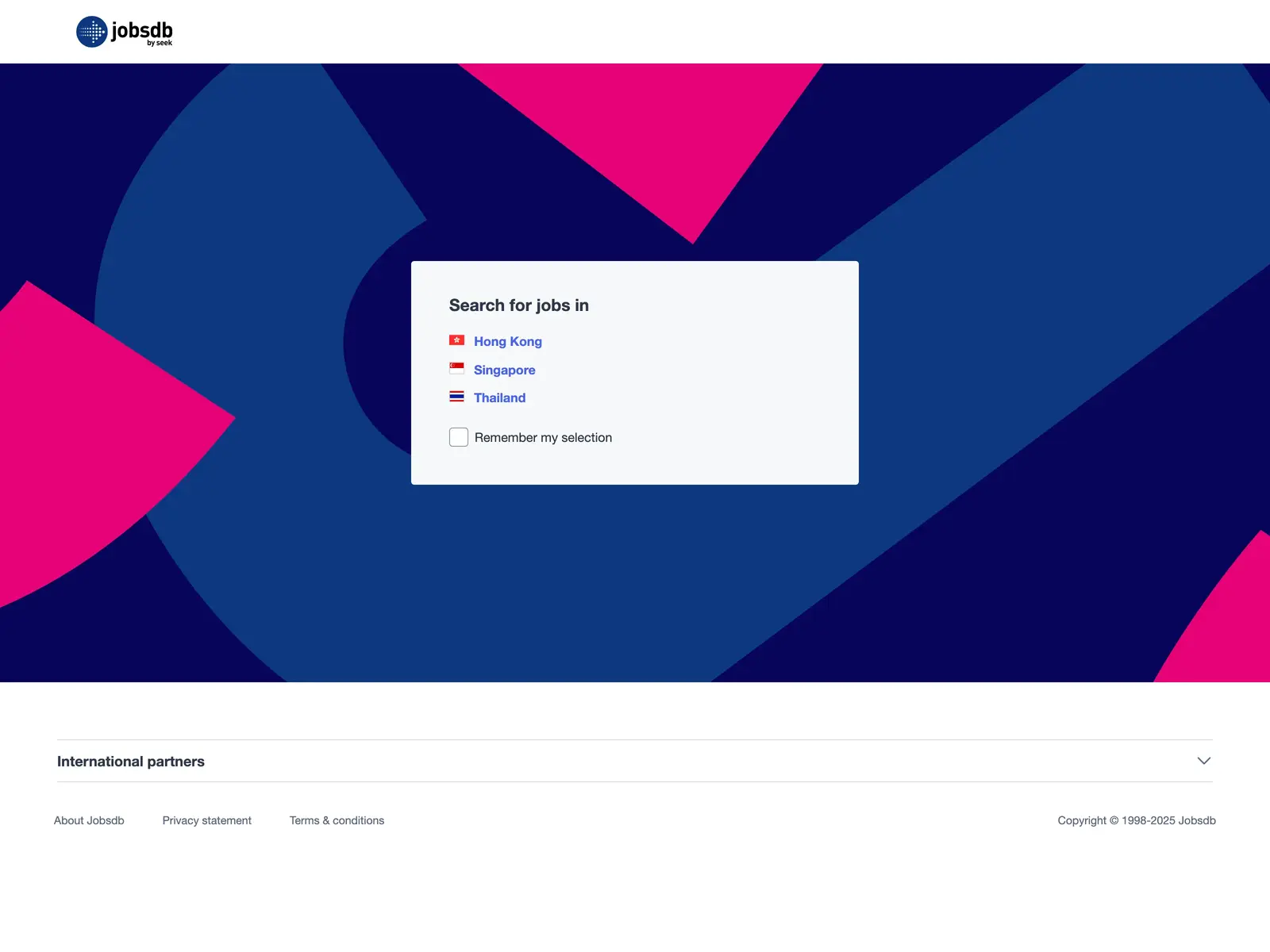 Screenshot of Jobsdb