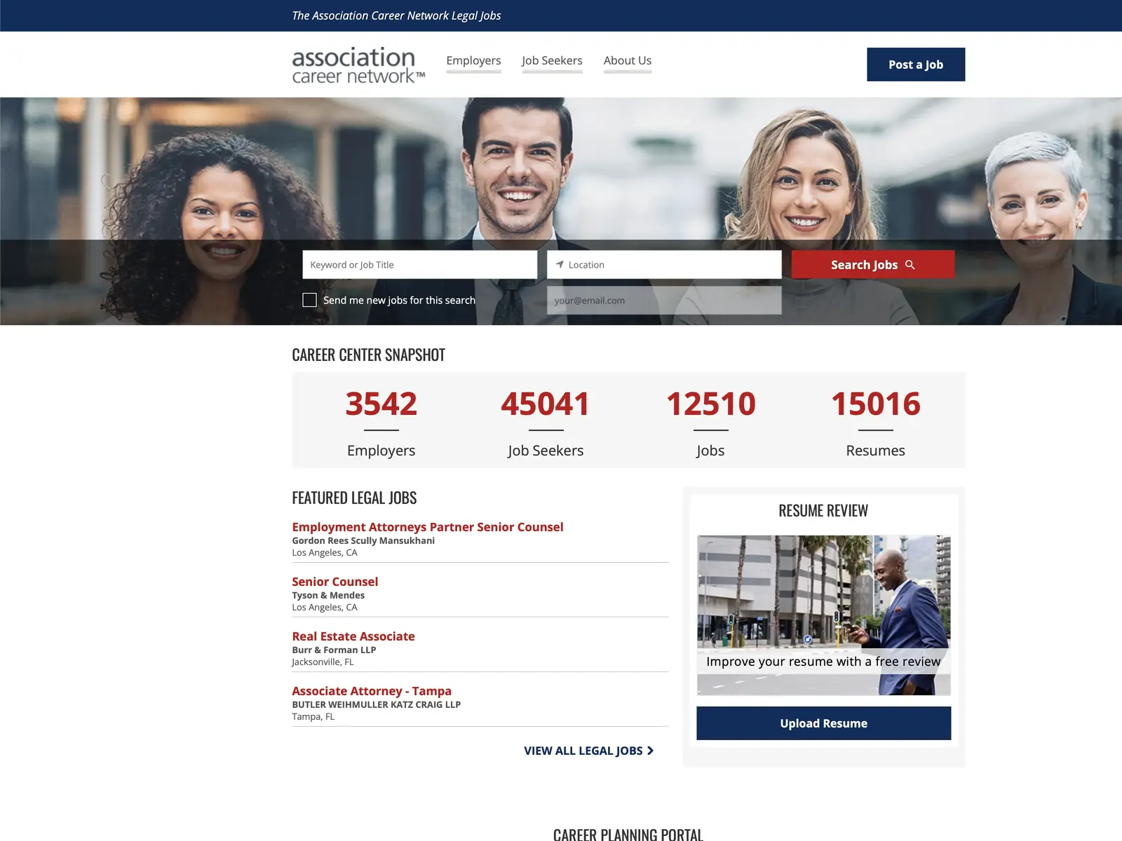 Screenshot of Legal Jobs - The Legal Career Network